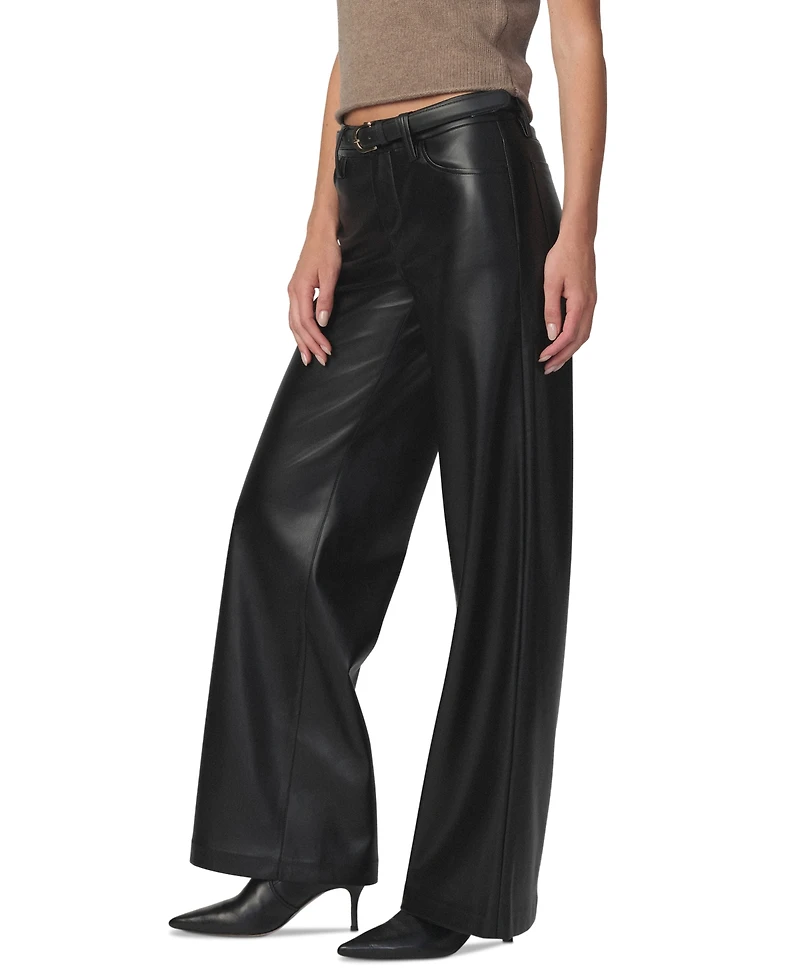 Joe's Jeans Women's Lou Faux Leather Wide-Leg Pants