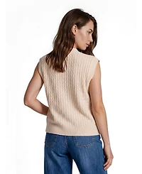 Masai Copenhagen Women's MaLaney Cable-Knit V-Neck Cotton-Blend Sweater Vest