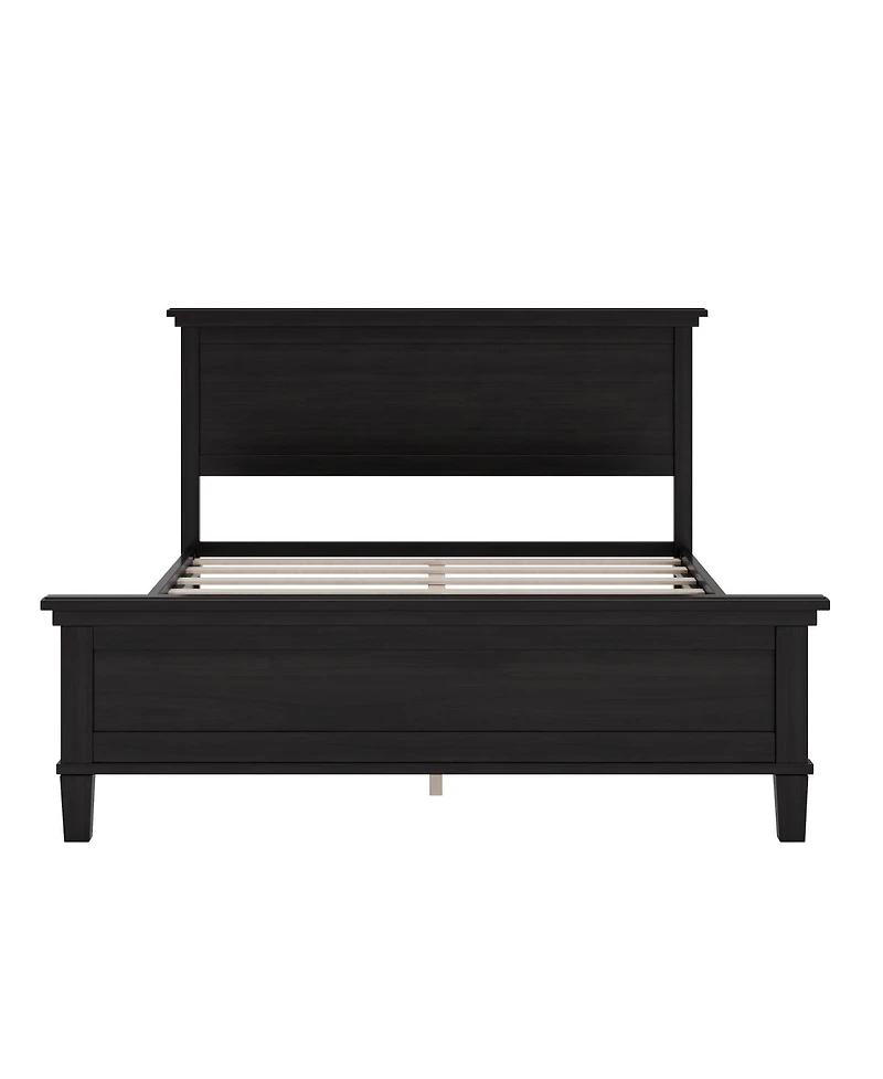 Streamdale Furniture Mid-Century Modern Queen Platform Bed with Headboard