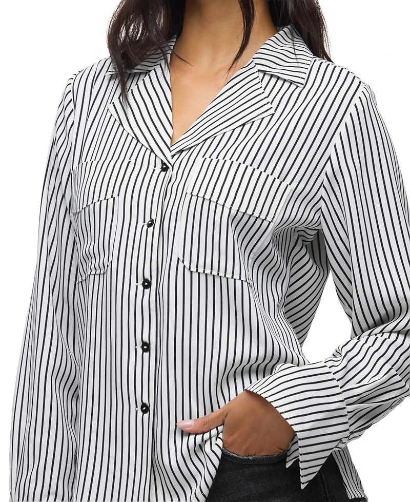 Hudson Jeans Women's Long-Sleeve Camp Shirt