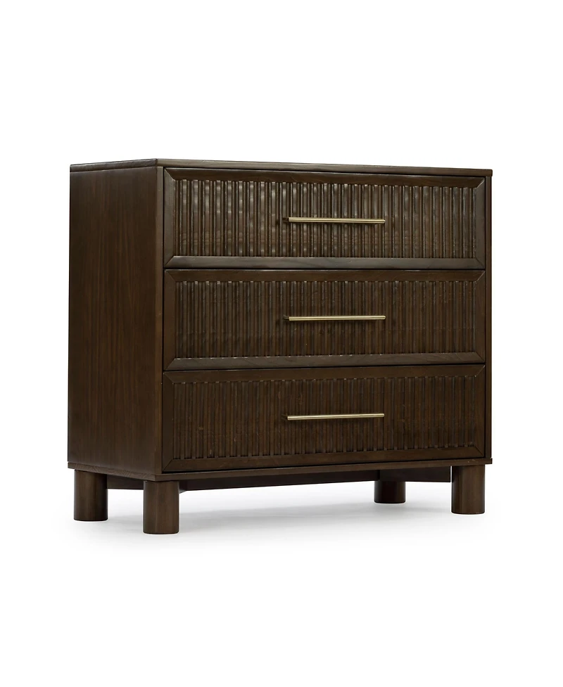 Plank+Beam Sera Fluted Drawer Dresser with Brass Handle