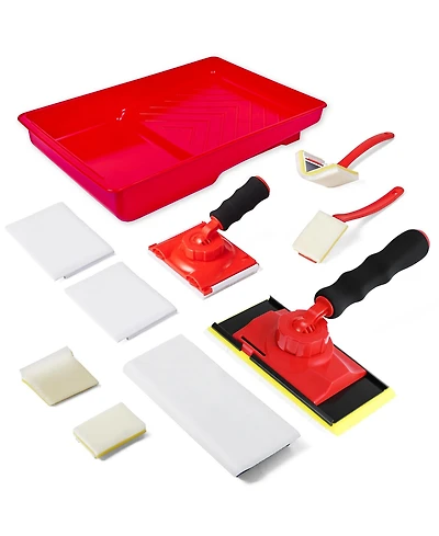 Xdovet Paint Edger Tool 360degree(s) Rotation Handle Trim Refill Pads Kit