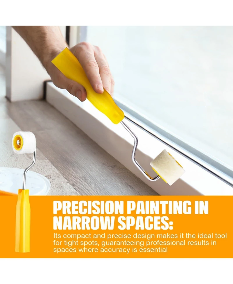 Xdovet Mini Paint Roller Touch Up Trim Edge Corner Brush Window Frame