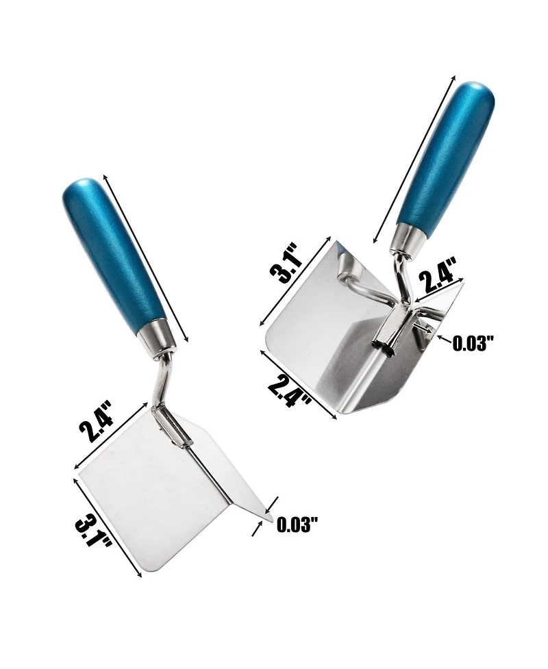 Xdovet Drywall Corner Trowel Set Stainless Steel Plastering Tool