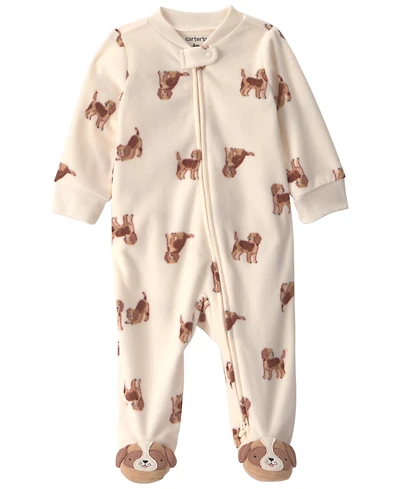 Carter's Baby Boys' Dog Fleece 2-Way Zip Sleep & Play