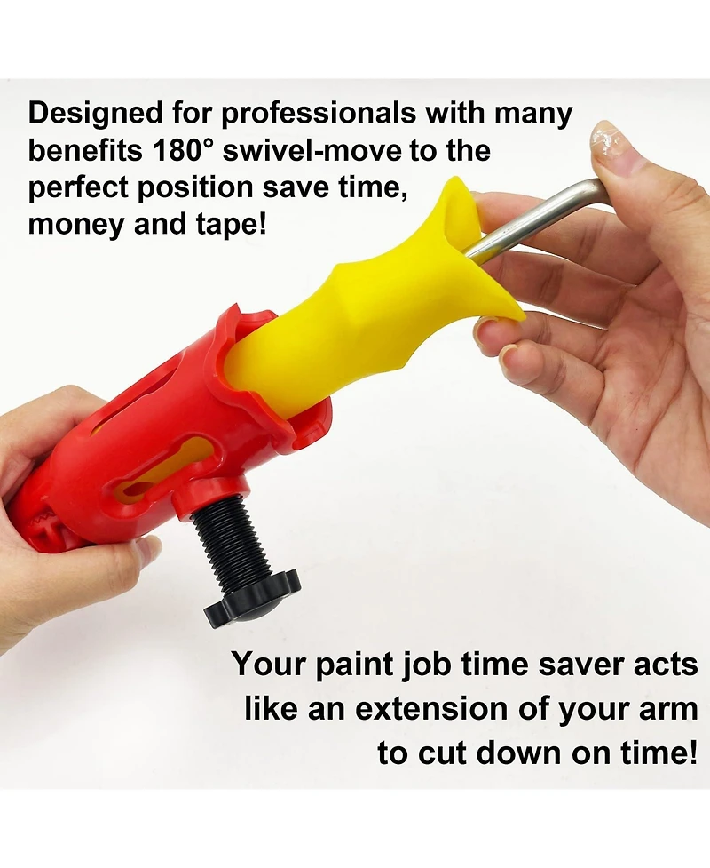 Xdovet Multi-Angle Brush Extender Edger Tool Extension Pole Attachment Rotating Head Device
