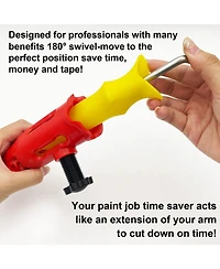 Xdovet Multi-Angle Brush Extender Edger Tool Extension Pole Attachment Rotating Head Device