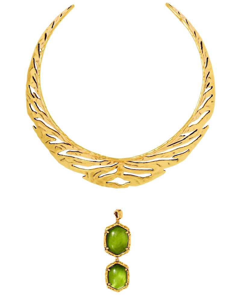 Kendra Scott Imitation Pearl Tiger Striped Daphne Statement Necklace