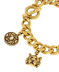 Kendra Scott Imitation Pearl & Banded Agate Raina Charm Bracelet