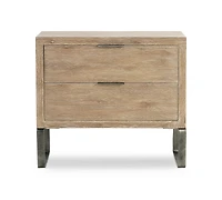 Bernhardt Tribeca 34" Wood Steel Base Nightstand