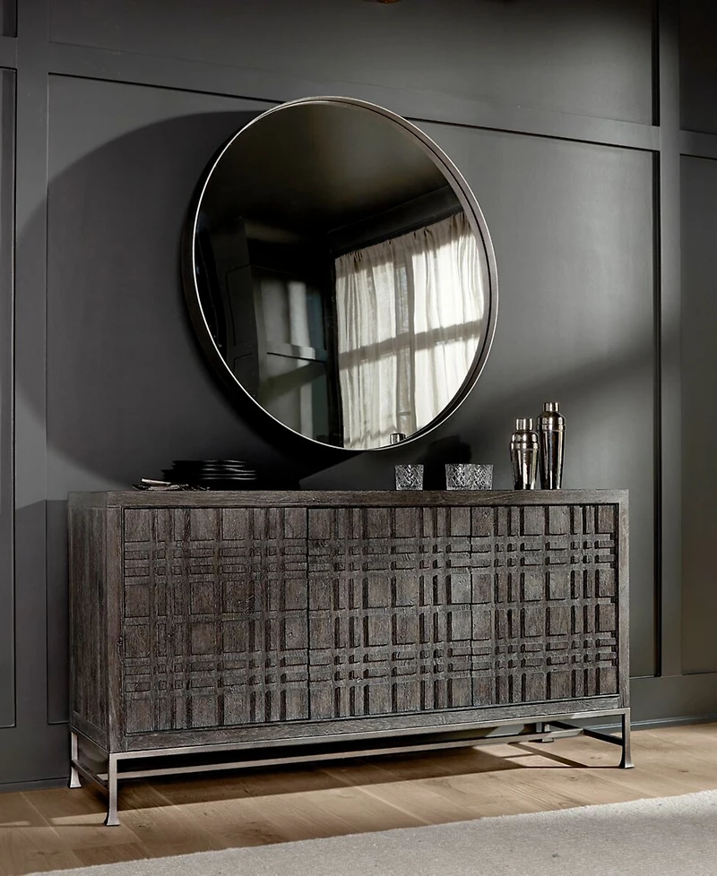 Bernhardt Tribeca 44" Steel Round Mirror