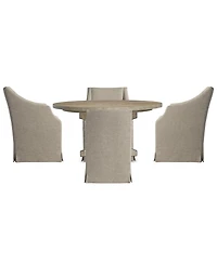 Bernhardt Tribeca 5-Piece Round Dining Set (Table & 4 Upholstered Armchairs)