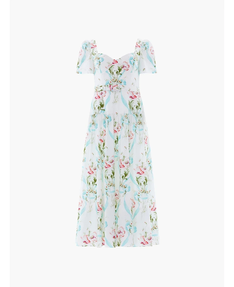 Needle & Thread Women's Floral Sweetheart Fit Flare Dress
