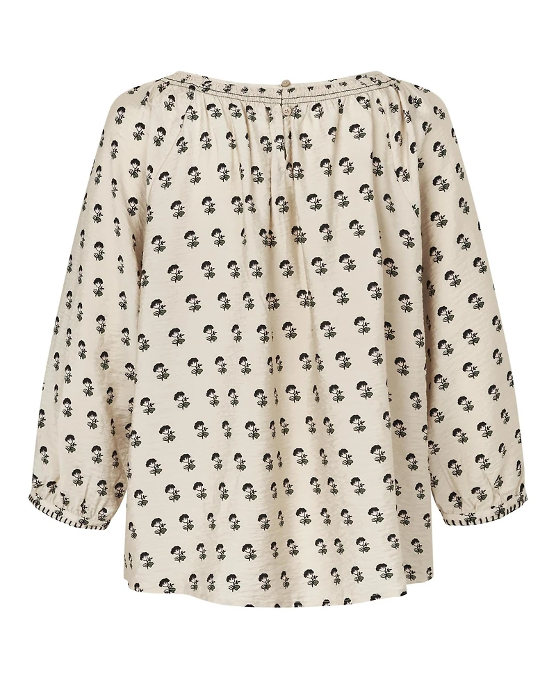 Masai Copenhagen Women's Boat Neck Gathered Blouse