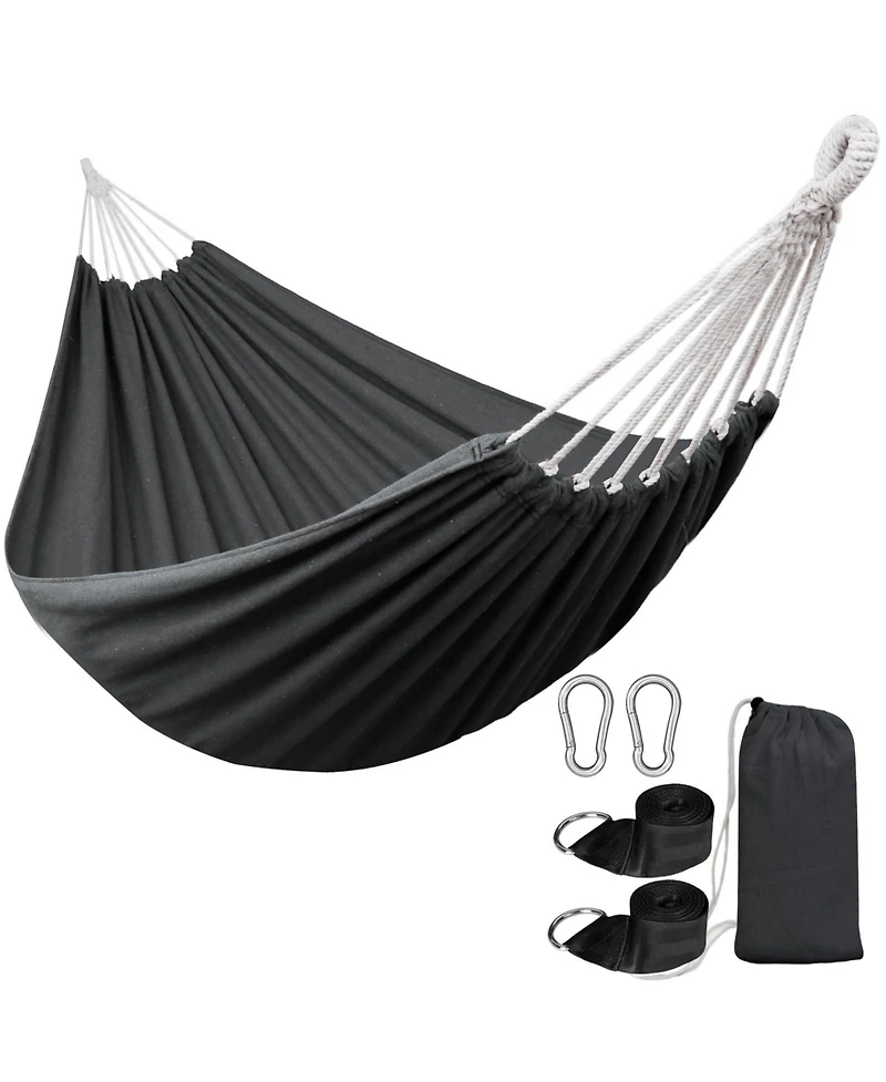 Piscifun Portable Anti Rollover Hammock With Tree Straps 550lb Capacity Indoor Outdoor Camping Travel