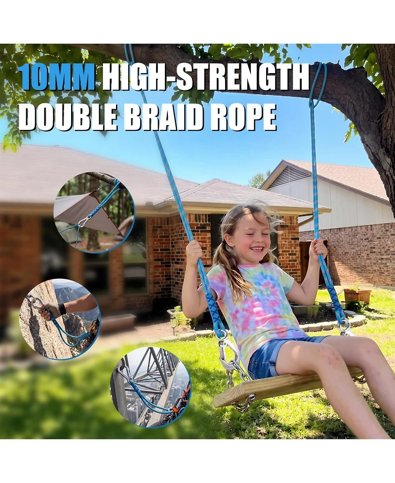 Piscifun Heavy Duty Tree Swing Straps Hanging Kit With Stainless Steel Carabiner Adjustable For Outdoor Use