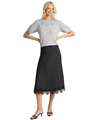 CeCe Women's Short-Sleeve Crewneck Sweater