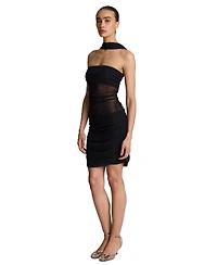 Kenneth Cole Women's Scarf Illusion Halter Neck Mini Dress