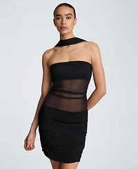 Kenneth Cole Women's Scarf Illusion Halter Neck Mini Dress