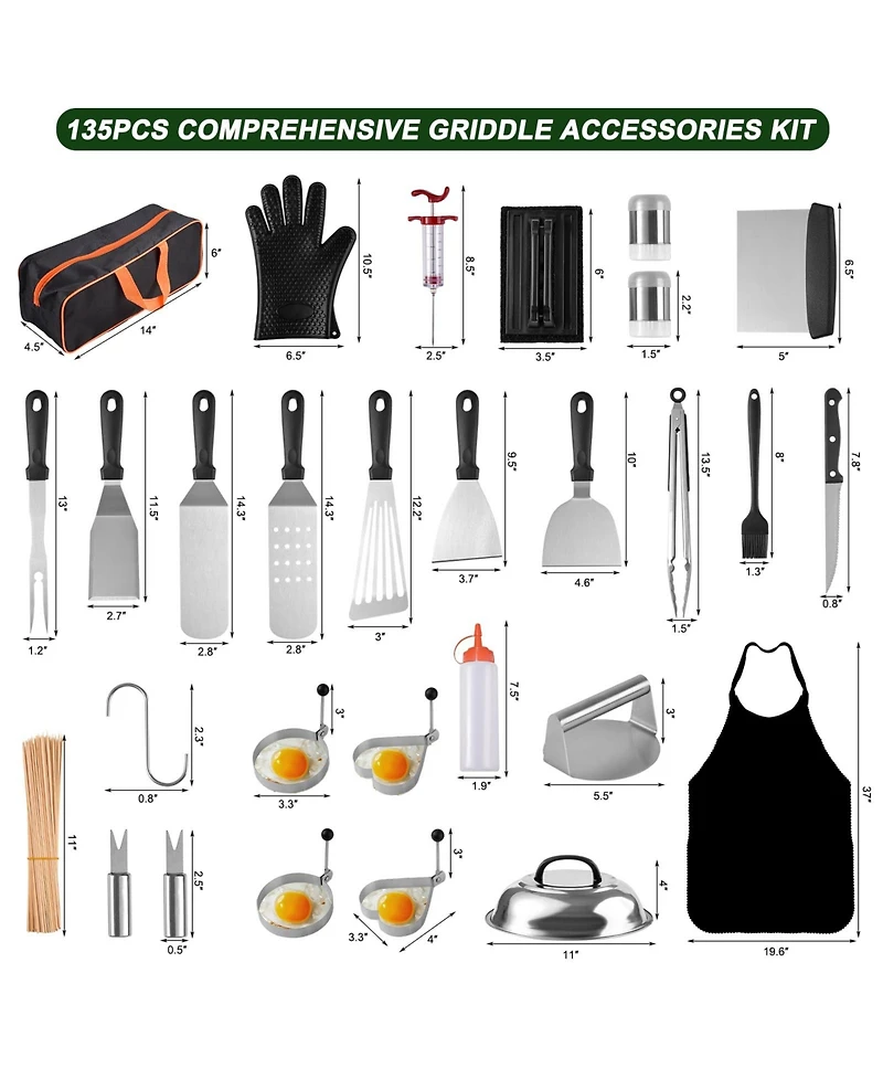 Xdovet Griddle Accessories Spatula Set Basting Cover Outdoor Barbecue