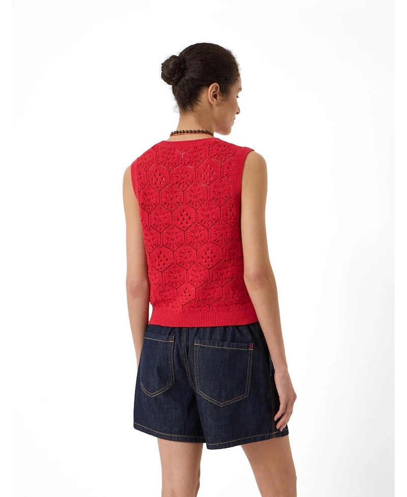 Hush Women's Geometric Crochet Vest