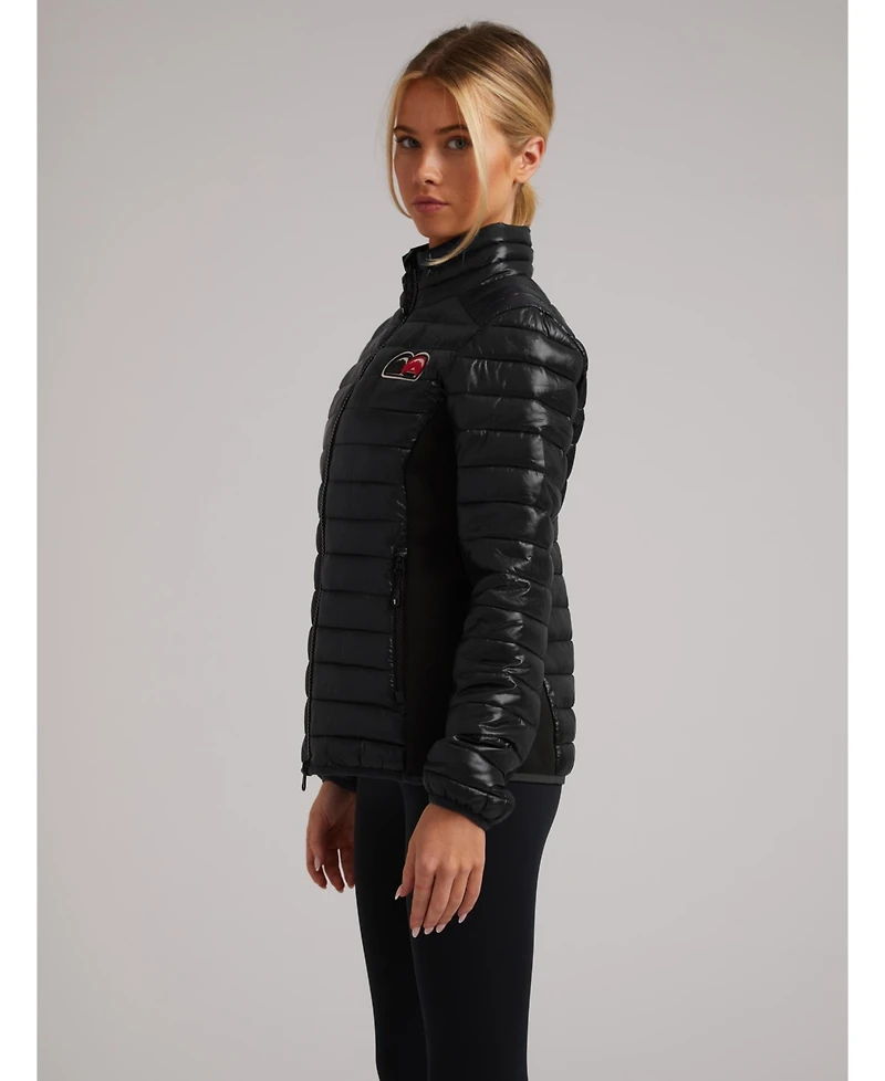 JACK1T Women's Short Funnel-Neck Puffer Jacket