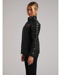 JACK1T Women's Short Funnel-Neck Puffer Jacket