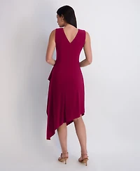 Kensie Women's Asymmetrical Midi Dress