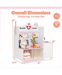 Hongge Kids Doctor Adjustable Height Bar Hand Washing Station 27-Piece Play Set, Ages 3+