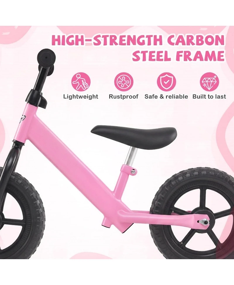 Hongge Lightweight Toddler Balance Bike with 11-Inch Foam Tires