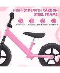 Hongge Lightweight Toddler Balance Bike with 11-Inch Foam Tires