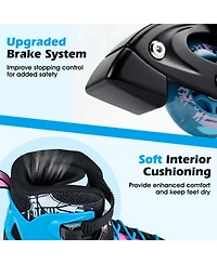 Hongge Kids Adjustable Inline Skates with Aluminum Frame and Light-Up Wheels Ages 5-7