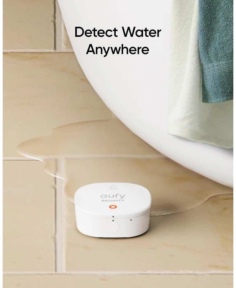 eufy Security Water and Freeze Sensor with Remote Alerts, IP65 Waterproof, 2-Year Battery Life, HomeBase Required
