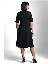 Avenue Women's Ponte Fit and Flare Dress