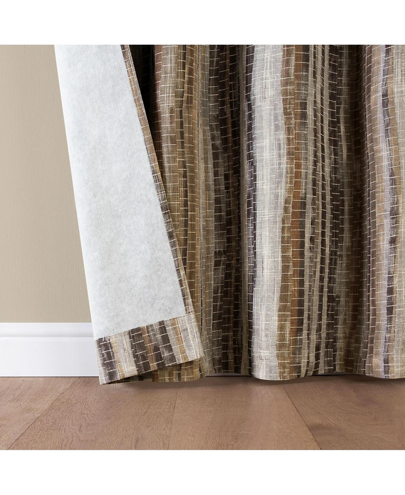 Sun Zero Avila Abstract Stripe 100percentage Blackout Grommet Curtain Panel