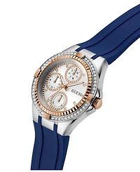 Guess Women's Quartz Blue Silicone Watch 39mm