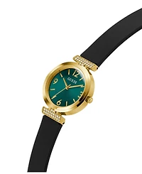 Guess Women's Quartz Black Silicone Watch 28mm