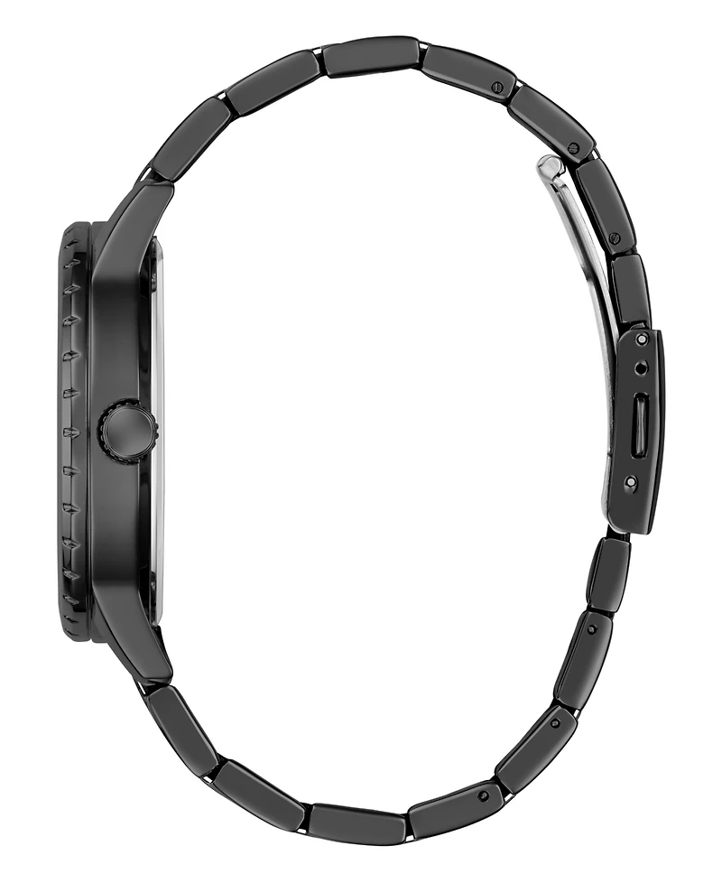Guess Men's Quartz Black Stainless Steel Watch 44mm
