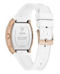Guess Women's Quartz White Silicone Watch 42mm x 35mm