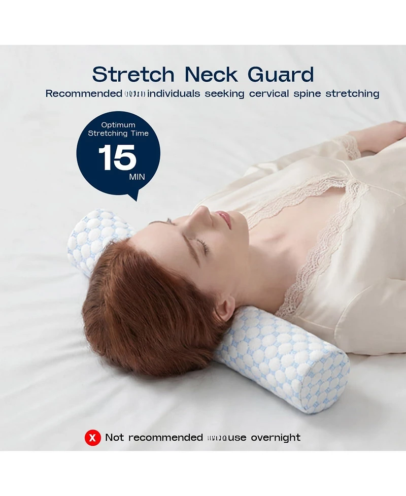 Piscifun Memory Foam Neck Roll Pillow Cooling Support For Back Lumbar Knee Joints
