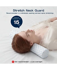 Piscifun Memory Foam Neck Roll Pillow Cooling Support For Back Lumbar Knee Joints