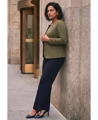 Avenue Women's Ponte Button Blazer
