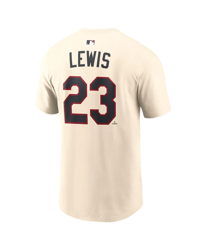 Nike Men's Royce Lewis Cream Minnesota Twins 2026 Field of Dreams Name Number T-Shirt