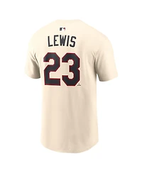 Nike Men's Royce Lewis Cream Minnesota Twins 2026 Field of Dreams Name Number T-Shirt