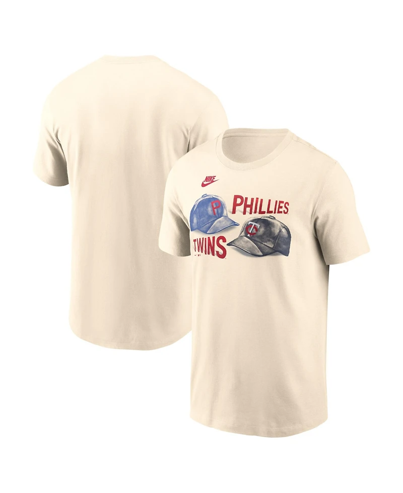 Nike Men's Cream Philadelphia Phillies vs. Minnesota Twins 2026 Field of Dreams Matchup T-Shirt