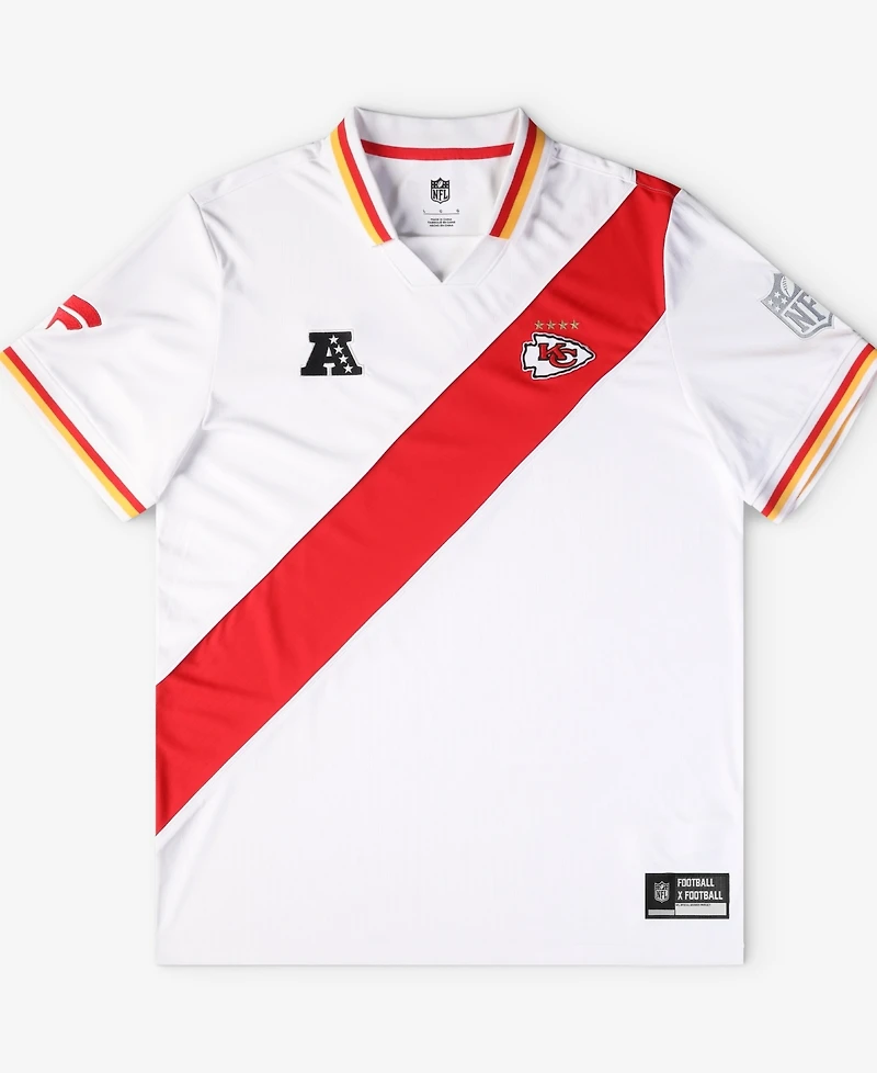 Fanatics Men's White Kansas City Chiefs Football x Football Collared Fan Top