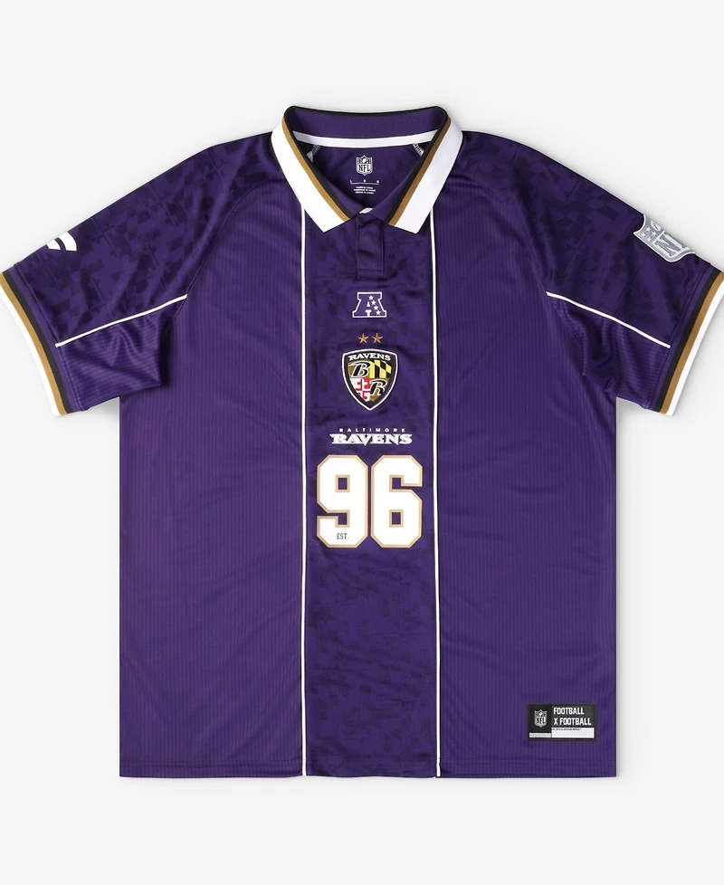 Fanatics Men's Purple Baltimore Ravens Football x Football Collared Fan Top