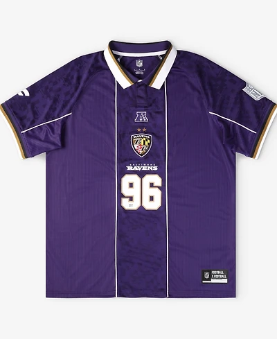 Fanatics Men's Purple Baltimore Ravens Football x Football Collared Fan Top