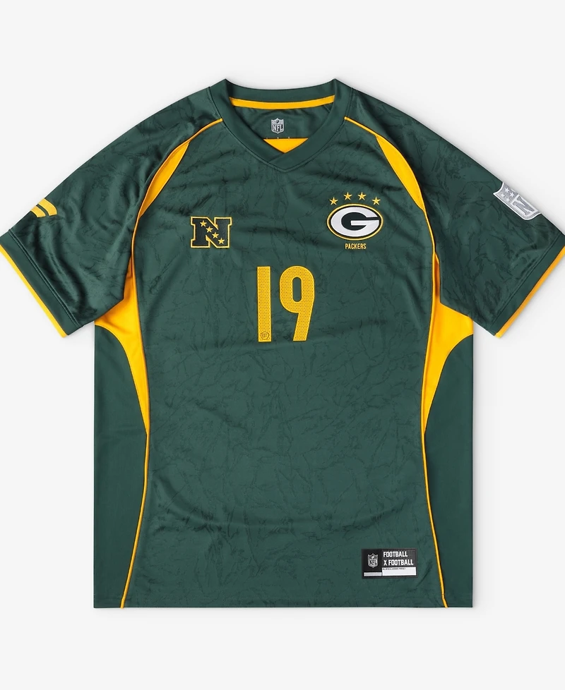 Fanatics Men's Green Green Bay Packers Football x Football V-Neck Fan Top