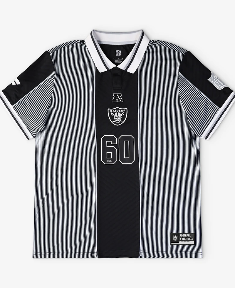 Fanatics Men's Black Las Vegas Raiders Football x Football Collared Fan Top